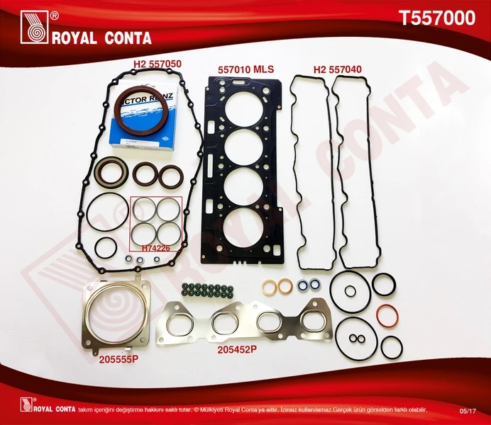 Motor Takım Conta Reinz Keçeli̇ S.lasti̇kli̇ P206-P207-P307-P308 1.6 16v Tu5jp4