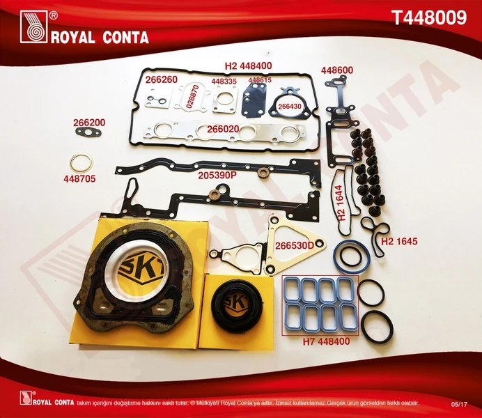 Motor Takım Conta Skt Keçeli̇b Reinz S.lasti̇kli̇ Skcsiz Transit V184 2.4 TDI 01 06