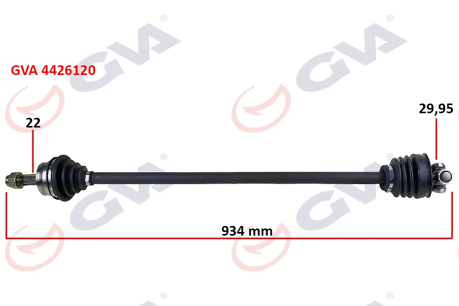 Komple Aks Sağ Tempra 1.4i 92-99 934mm