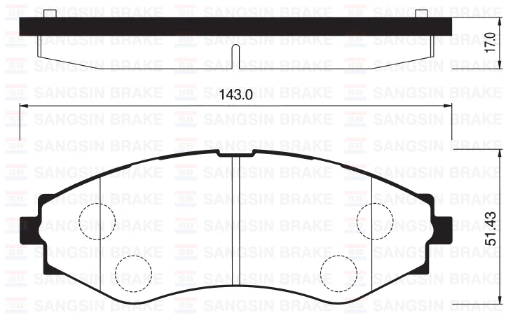 Ön Fren Balatasi Lacetti 1.4-1.6-1.8 2.0d 04> Nubira 1.4-1.6-1.8 2.0d 04>