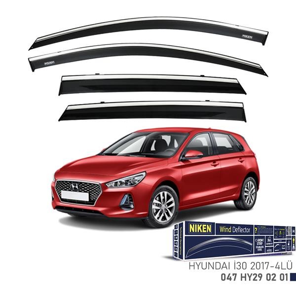 Kromlu Cam Rüzgarliği Hyundai I30 2017-4lü