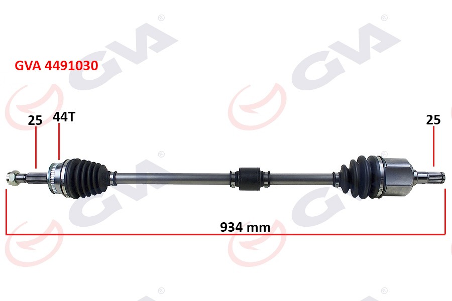 Komple Aks Sağ Hyundai Elantra 1.6l G4ed Benzinli 16v Otomatik Vites 01-06 ABS Li 25x25-ABS 44 Dış Komple Boy 934mm