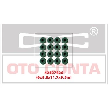 Subap Lasti̇ği̇ Vi̇ton 16 Ad 6x8.8x12.2x9.7mm Clio II-III 1.2 16v-1.5dci-Kangoo 1.5 Dci-P106-P206-P307