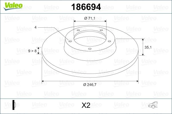 Arka Fren Aynası Partner-Berlingo 96>p307 00>1007 1.6 07>c3 02>c2 03> Xsara 99> 247x9x4dl