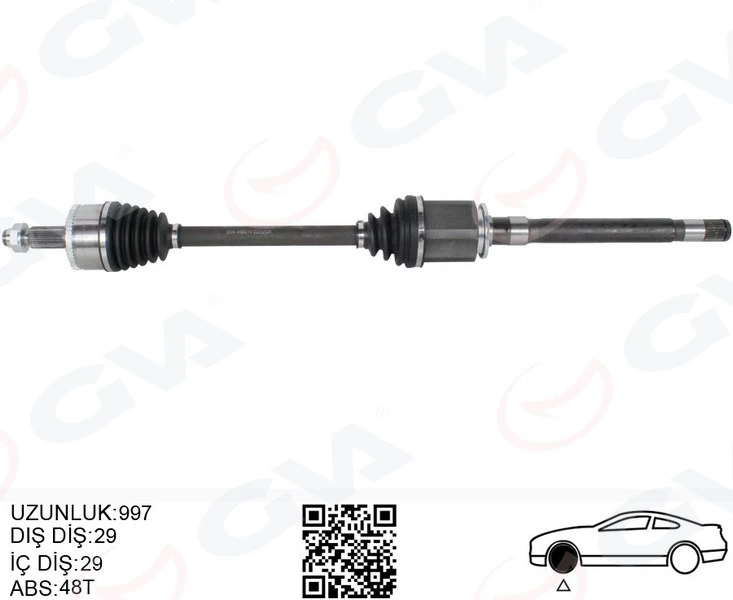 Komple Aks Ön Sağ Discovery 3 L319 Discovery 4 L319 R.r Sport I L320 997mm