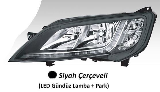 Far Motorlu Sol-Si̇yah Çerçeveli̇ LED Ballast Hari̇ç Ducato Maxi-P.boxer-C.jumper 14 >