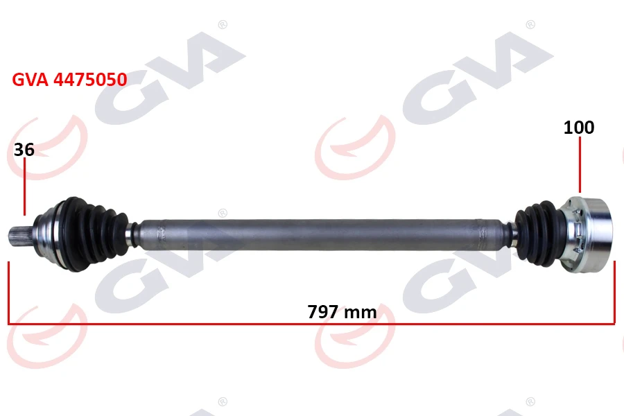 Komple Aks Sağ Golf 5/6-A3-Leon-Octavia 1.6 102 Hp Man. 797mm