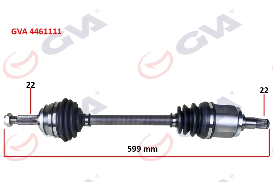 Komple Aks Sol Skoda Favorit 1.3 89-94 599.5mm