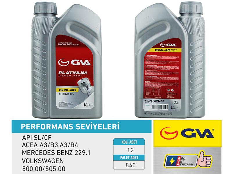 GVA Motor Yağı 15W40 1 LT