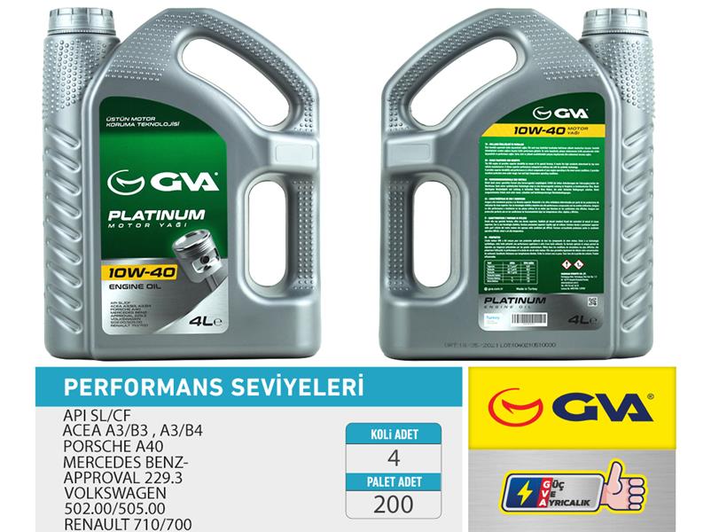 GVA Motor Yağı 10W40 4 LT
