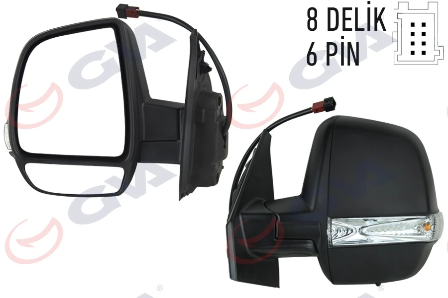 Dış Di̇ki̇z Aynası Sol Doblo 11> Elektri̇kli̇ Isitmali Si̇nyalli̇ Çi̇ft Cam Konveks 6 Fi̇ş Vm-669ehpl