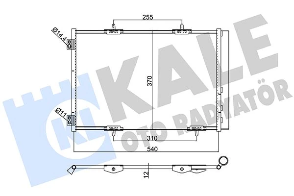 Kli̇ma Radyatörü Kondenser Crossland 17 P207 06 P208 12 19 P2008 13 C3 09 Aircross 17 C4 14 Ds3 10 1.2-1.4-1.6 Vti-Hdi-Thp-Puretech Al/al 538x368x16