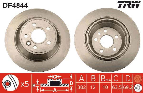 Arka Fren Disk Aynası Volvo V70 III 07> D4 13> S80 II 2.0 3.2 /2.0tdi 08> Xc70 06>
