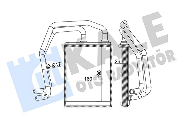 Kalori̇fer Radyatörü Mitsubishi Canter Fuso 2.8l 4m40 Euro1 Fe711 01-> 3.9l 4d34-2a Fe839 Euro4 06-> 3.9l 4d34t Fe859 06->-Alemi̇nyum
