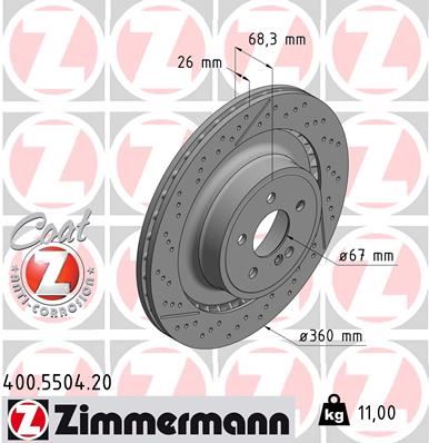 Fren Diski Arka Mercedes C204 C218 X218 W212 S212