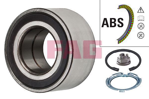 Teker Rulmanı Ön Renault Megane Clio Captur Kangoo Logan Sandero / Mercedes Citan W415 / Nissan Mic Ra K12 03-10 / Note E11 06-12 ABS Li