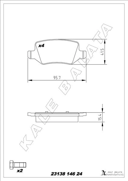 Fren Balatasi Arka Mercedes W168 W169 W245 W414