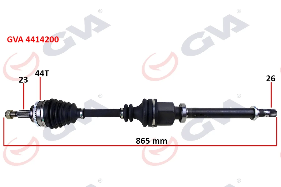 Komple Aks Sağ Clio Symbol Thalia 1.5 Dci̇ 08-ABS Li̇ 44di̇ş 865mm