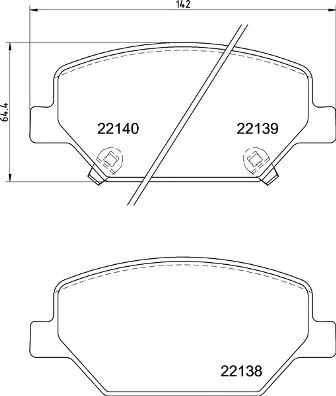 Ön Fren Balatasi Opel Insignia B 18> 17 İnç Jant