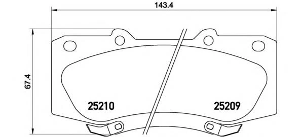 Ön Fren Balata Toyota Hilux 2.5l 2kdftv Kun35 Vigo 4x4 10->