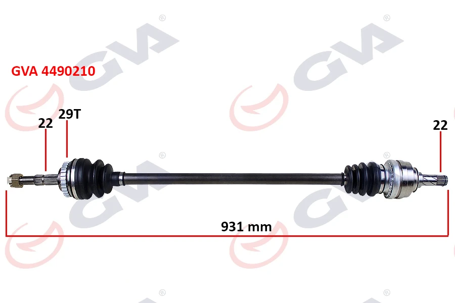 Komple Aks Sağ Corsa C-Combo 1.2-1.4 16v 1.3 Cdti-1.7dti 00-06 29 Di̇ş ABS Li̇ 931mm