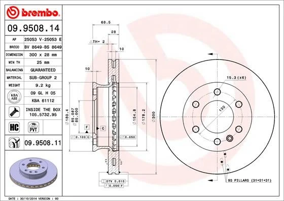 Fren Diski Ön Mercedes Sprinter B906 B907 B910 . Volkswagen Crafter 30-35-50
