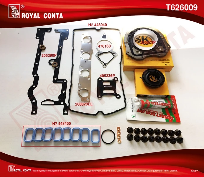 Motor Takım Conta Skt Keçe Subap Las Skc Si̇z Boxer-Jumper 2.2 Hdi̇ 100/120 P22dte Euro4