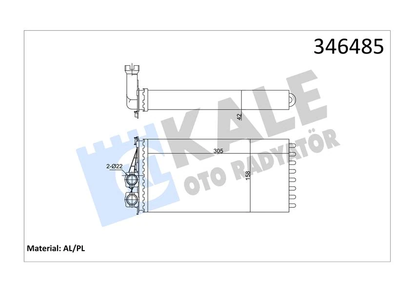 Kalori̇fer Radyatörü Peugeot P3008 09>16 P5008 09>17 Ds5 11>15