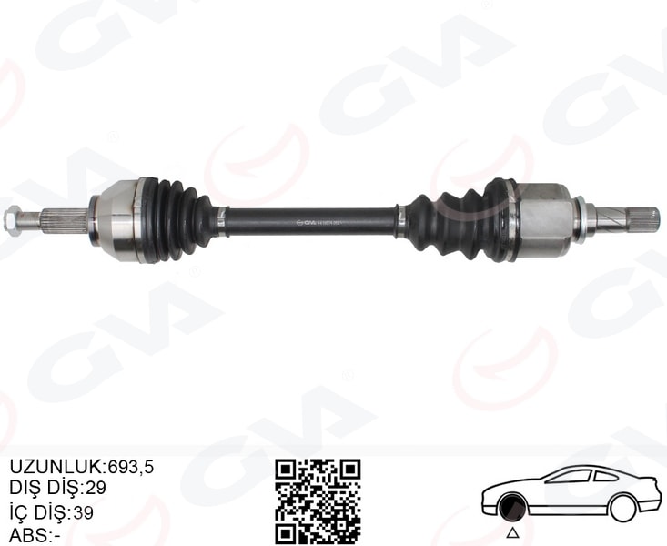 Komple Aks Sol Renault Trafi̇c III 1.6 Dci̇ 14-693mm