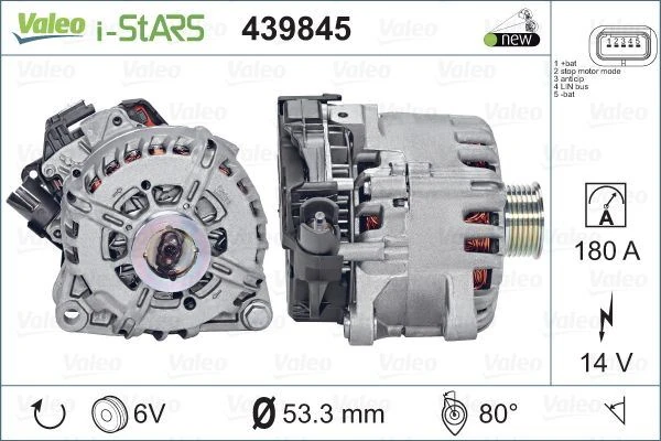 Alternatör Komple 14v180a Partner-Berlingo-P208-P308-P508-P2008-P3008-P5008-C3-C4-C5-Ds3-Ds4-Ds5 1.4-1.6 Hdi̇ St60c017 Start-Stop-Kli̇mali