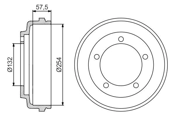 Arka Fren Kampanasi Tarnsit V185 01>06 Ö Ceker 2.0 Tdci-254 / 59.5 Mm