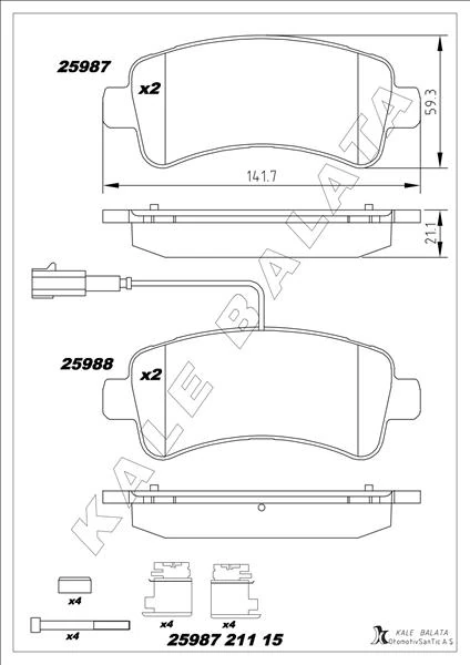 Di̇sk Fren Balatasi Arka Jumper 2.0d/2.2d3.0d 04/06>ducato 40 2.3d-Boxer 2.0d/2.2d/3.0d
