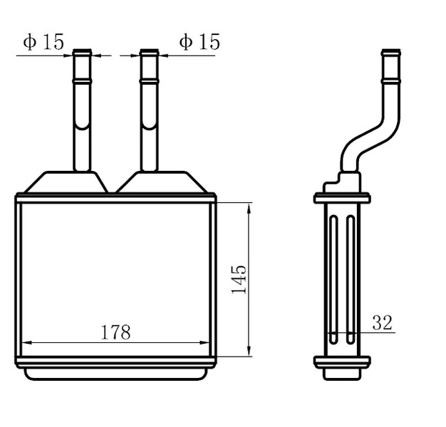 Kalori̇fer Radyatörü Brazi̇ng Corsa B 93-00-Tigra 94-98-Combo 145x178x32