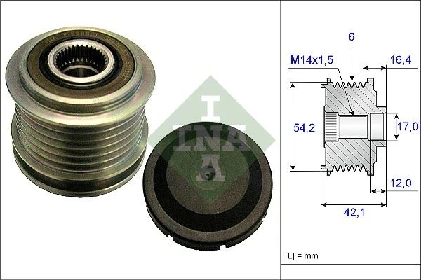 Alternatör Kasnaği Volvo S40 1.6d 2.0d 04-12 C30 1.6d 06-12 V70 2.0d 07-15 V50 06-12 C70