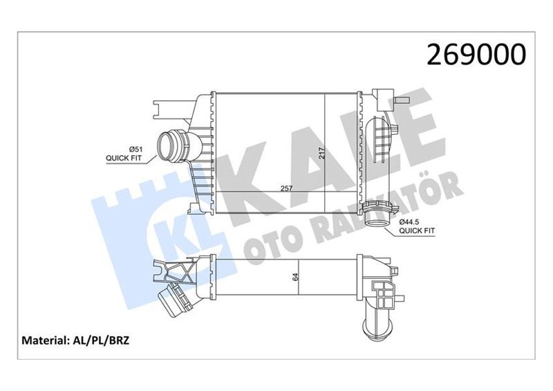 Turbo Radyatörü Intercooler Clio IV 12 Captur 13 Duster 13 0.9tce 1.2tce 1.5dci