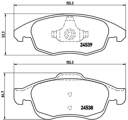 Ön Fren Balatasi Peugeot Partner 08>11 P5008 09>17 Citroen Berlingo 08> C4 Picasso 06>15 Ds4 11>18 D S5 15>18 283mm
