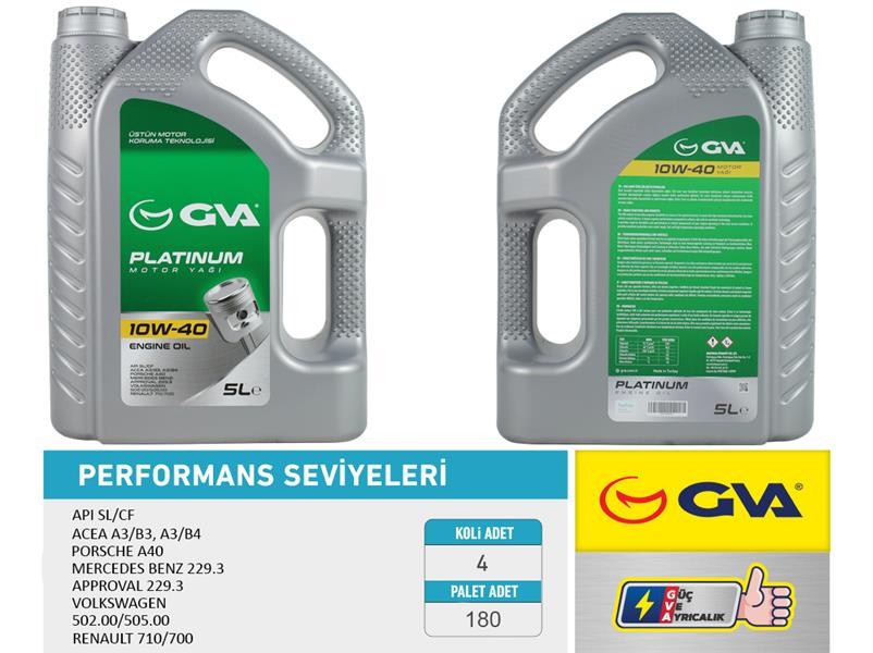 GVA Motor Yağı 10W40 5LT