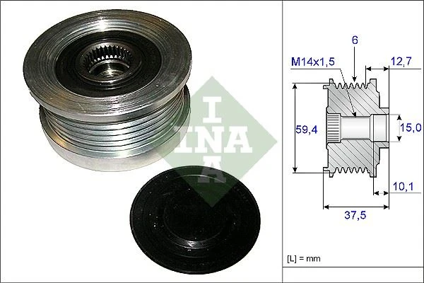 Alternatör Kasnaği Rulmanli Accent-Getz-Matrix 1.5 Crdi 02 > 6 Kanal 535011010