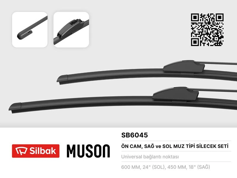 Si̇lecek Süpürgesi̇ 600/450mm Muz Ti̇pi̇ C2 03 C3 02 Megane II 02-05 Santa Fe 07 Sorento 02