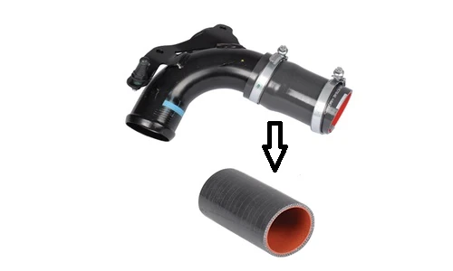 Turbo Hortumu Metal Parça Hari̇ç 47.5mm X 54.5mm 94.5cm / Ord B Max-C Max II-Tourneo-Couri̇er 1.5