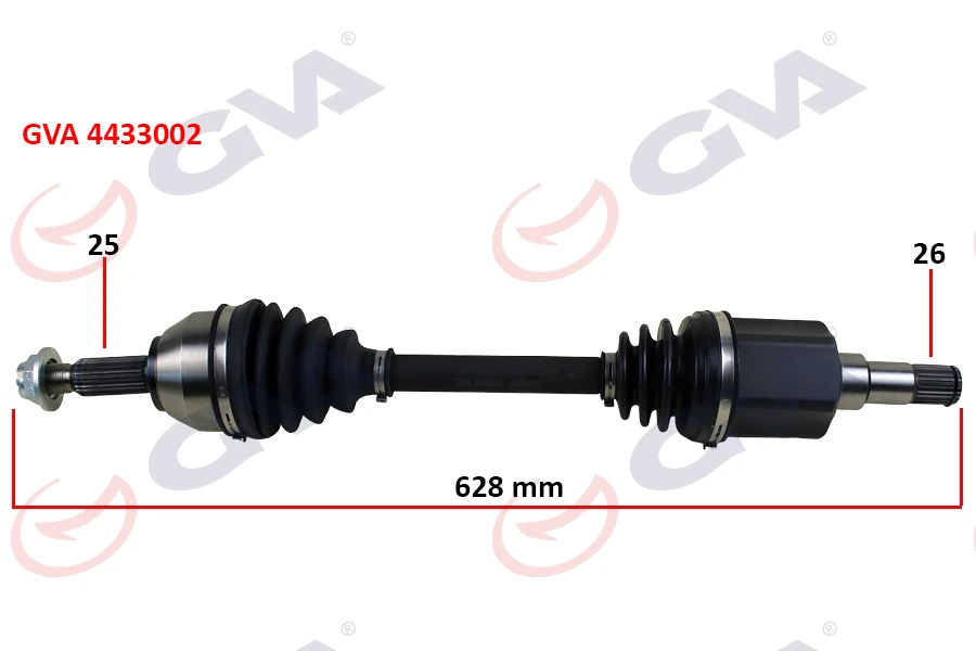 Ön Aks Komple Sol Transit Connect 1.8 Tdci 02>14 75ps 628mm