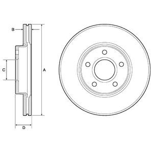 Ön Fren Aynası Focus 04-12 Cmax 07-10 S40 06-10 C30 10-12 C70 06-13 V50 05-12 278x25x5dlxhvl