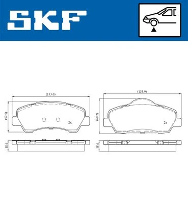 Ön Fren Balatasi Peugeot P301 12> P308 13> Citroen C-Elysee 12> C4 14> 266mm