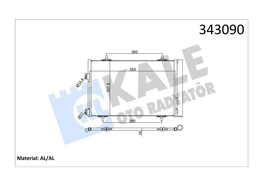 Kli̇ma Kondenseri̇ Radyatörü Peugeot P508 10 Citroen C5 10 1.6 Hdi Dv6 Thp-Vti Ep6 Al-Al