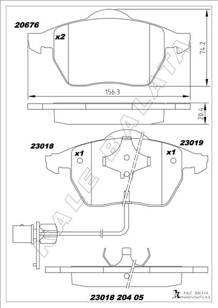 Ön Balata Fi̇şli̇ Büyük Ti̇p Passat-A4-A6 97-04 Gdb1307