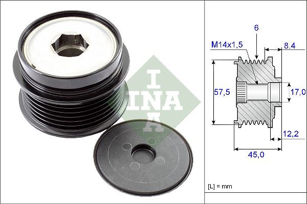 Alternatör Kasnaği Rulmanli Jeep Cherokee-Wrangler 2.5-2.8crd 01> Dodge Nitro