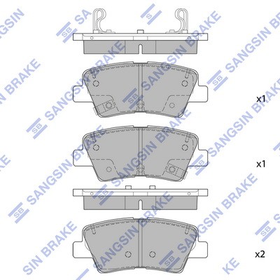 Arka Fren Balata Hyundai Elantra 1.6l D4fb G4fg 6 Vites 16-/ I20 1.1l 1.2l 1.4l 15-/ Kia Sportag E 1.6l G4fj 7 Vites 15-Üstten Deli̇kli̇ Ti̇p
