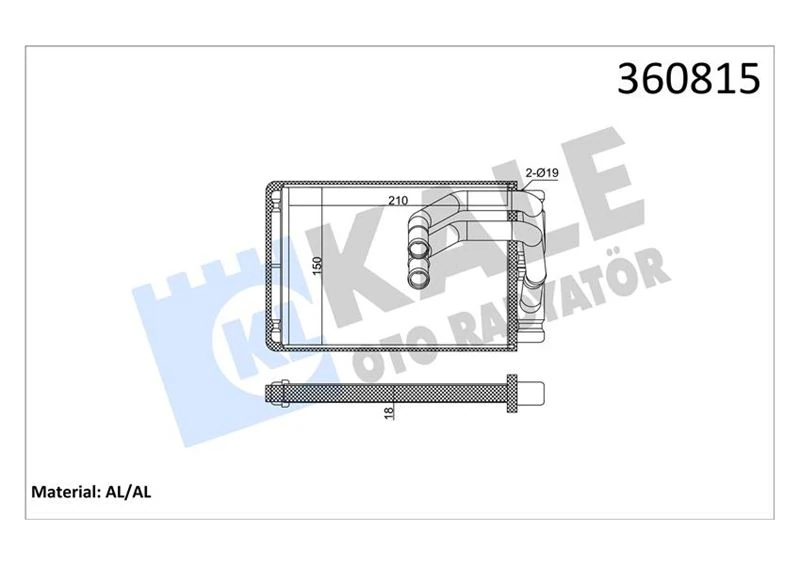 Kalori̇fer Radyatörü Hyundai Matrix 1.5l Crdi 01-1.6l G4ed 01-10-Alemi̇nyum