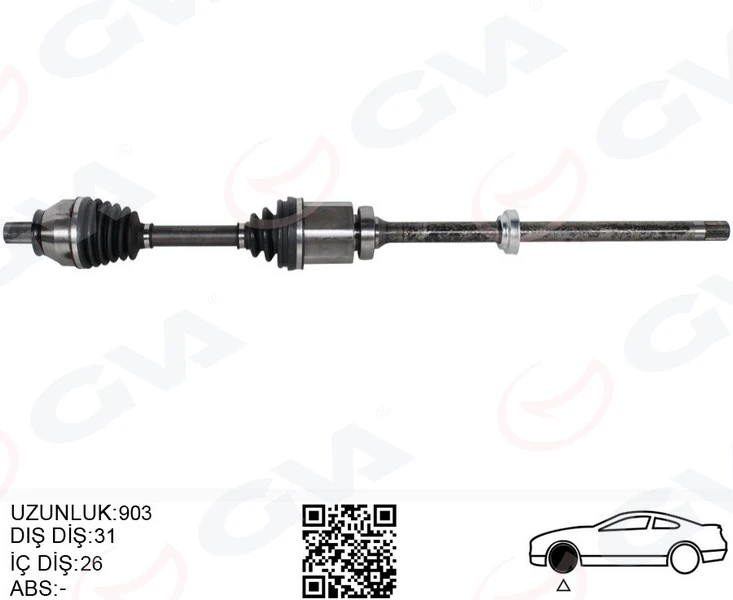 Komple Aks Ön Sağ Freelander 2 L359 2.2 Td4 06 14 Uzunluk 1.002mm Di̇ş 40 Di̇feransi̇yel Di̇ş 28