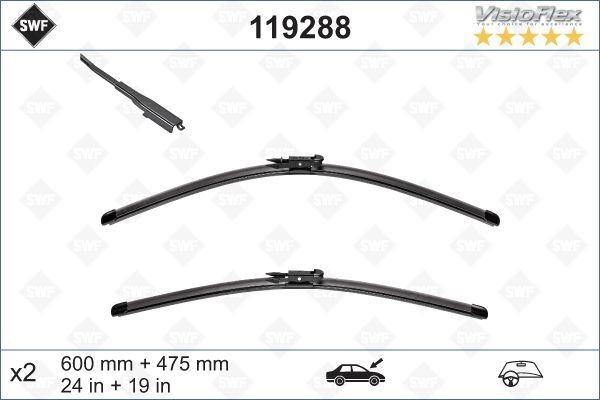 Silecek Supurgesi Takımı 600mm / 475mm Mercedes W176 C117 X156 . Audi A3 . Renault Koleos . BMW E90 E92 E93 F30 G22 G23 E84